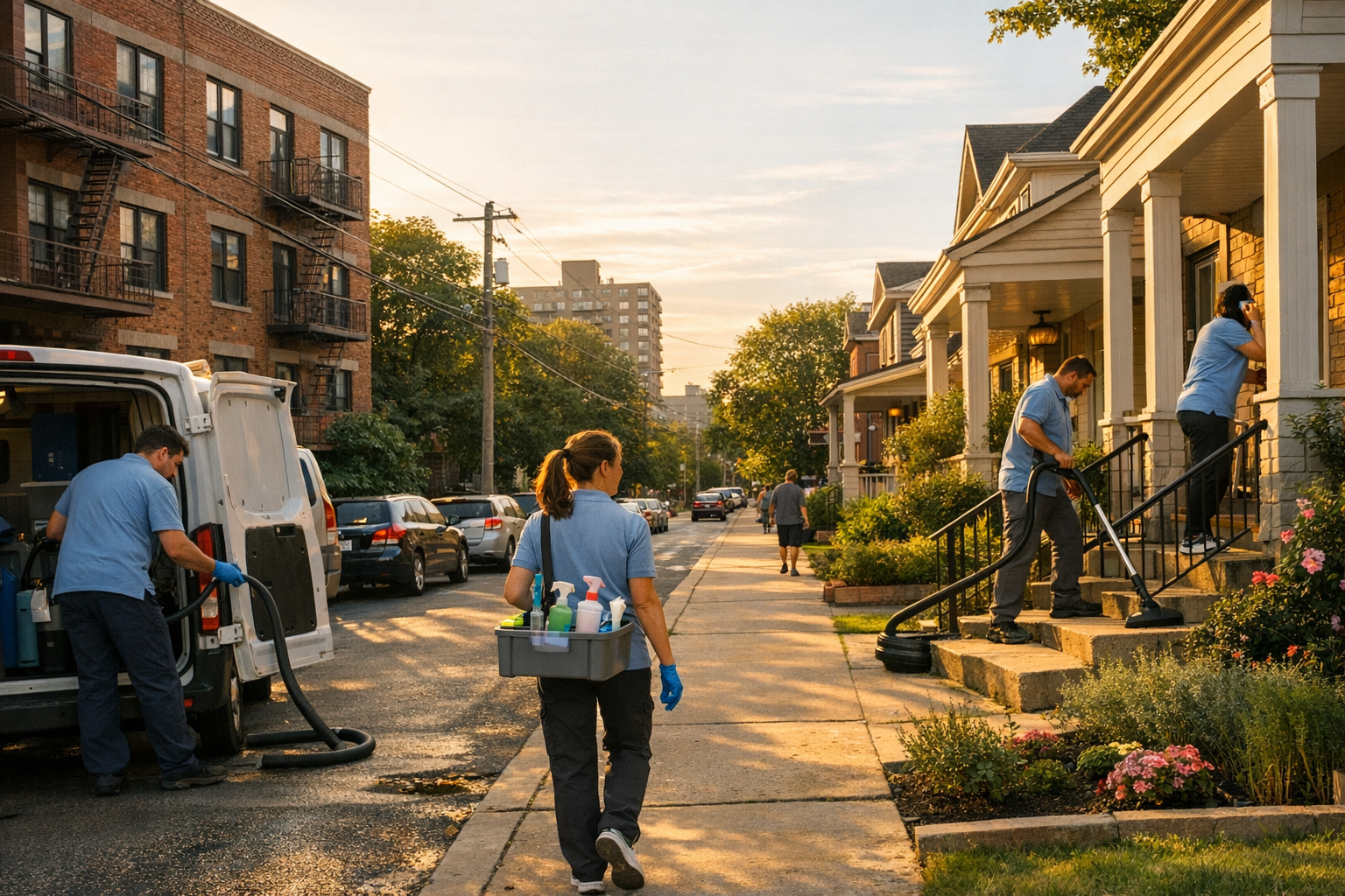 Residential neighborhoods in service area